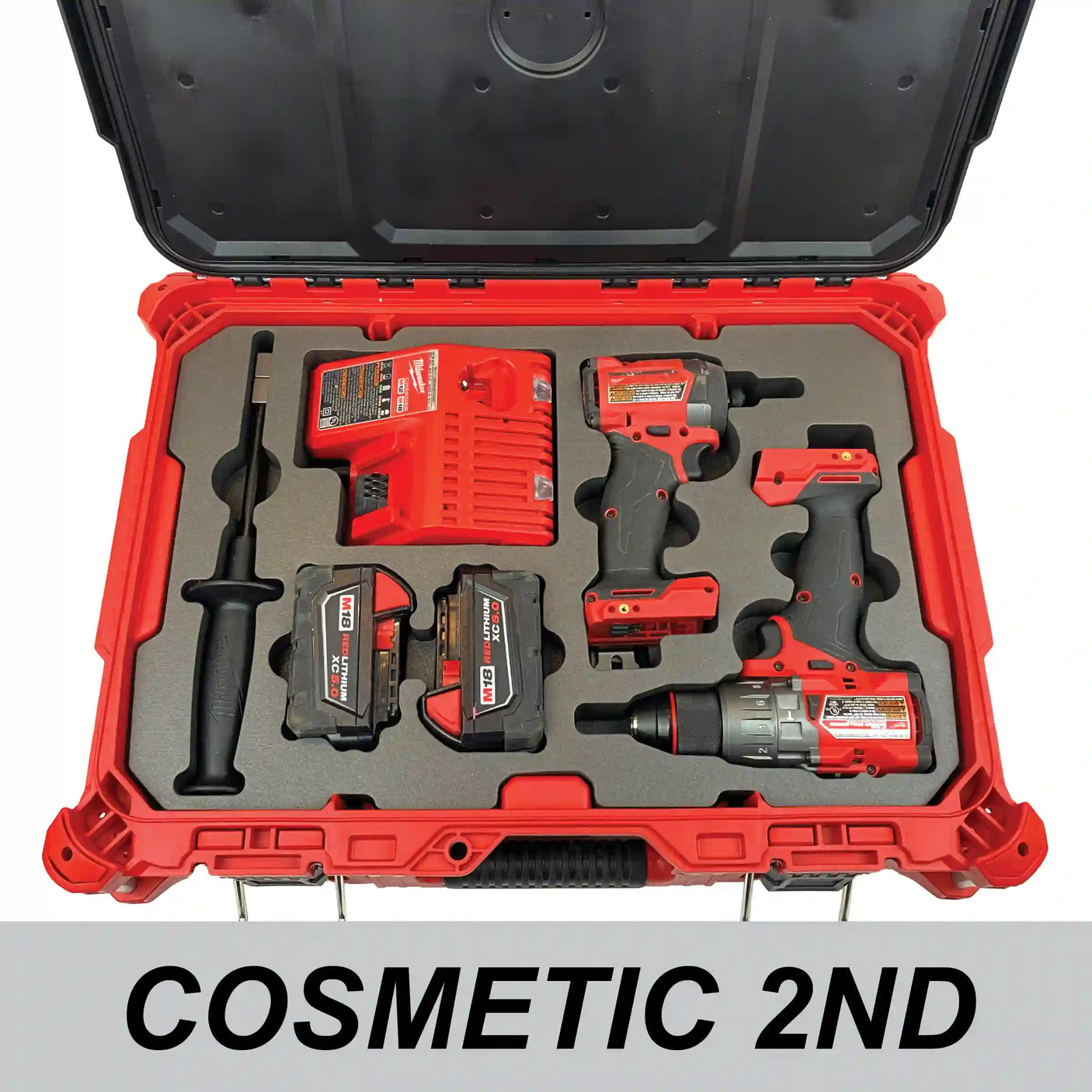 COSMETIC 2ND - FOAM INSERT for M18 Fuel Hammer Drill Impact Kit in Packout Medium Box 48-22-8424 - Tools/Case NOT Included