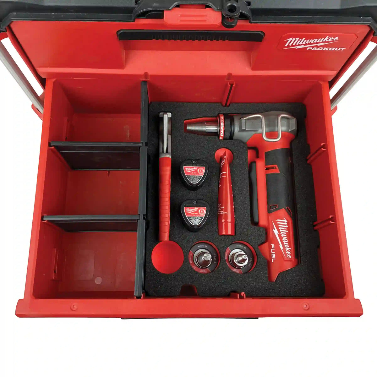 m12 booster box FOAM INSERT to store M12 Fuel ProPEX Expander in a Milwaukee Packout 2 – dryforge