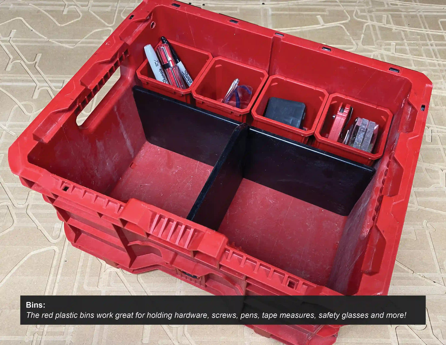 Hardware Bin Divider for Packout Crate - Packout Crate Mods - Tools/Case NOT Included