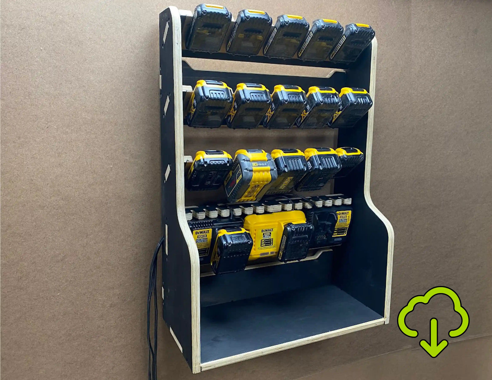 Dewalt 20v battery storage top