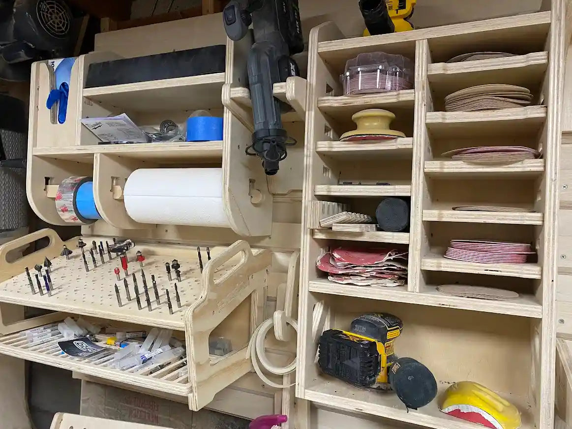french cleat wall project ideas cnc router files for wood paper towel holder organizer cabinet made from plywood with tape dispenser
