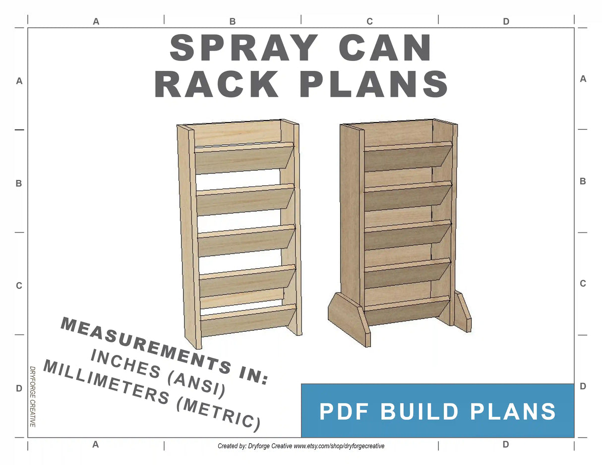 DIY Spray Paint Can Large 25 Can Storage Rack Woodworking Plans