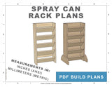 DIY Spray Paint Can Large 25 Can Storage Rack Woodworking Plans