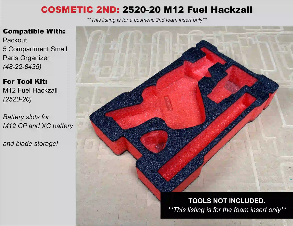 Cosmetic 2nds Foam Inserts for Packout 5 Compartment 48-22-8435 - Tools/Case NOT Included