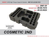 COSMETIC 2ND - FOAM INSERT to store M18 Fuel High Torque Impact and 1/2" Shockwave Impact Socket Set in a Packout Medium Tool Box - Tools/Case NOT Included (Copy)