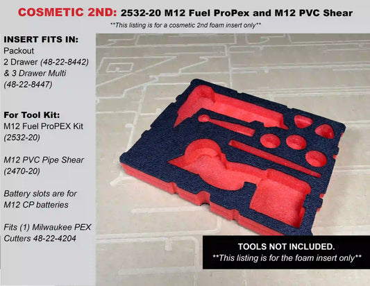 Cosmetic 2nds Foam Inserts for Packout 2 Drawer - 48-22-8442