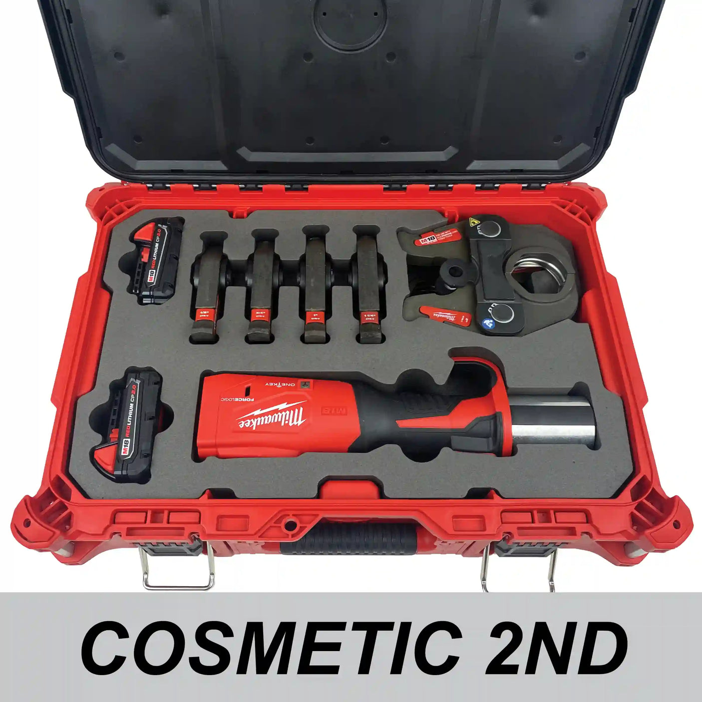 COSMETIC 2ND - FOAM INSERT to store M18 Force Logic Press Tool in a Packout Medium Tool Box - Tools/Case NOT Included