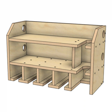 5 slot drill holder with reciprocating saw slots power tool storage cabinet woodworking plans for beginners