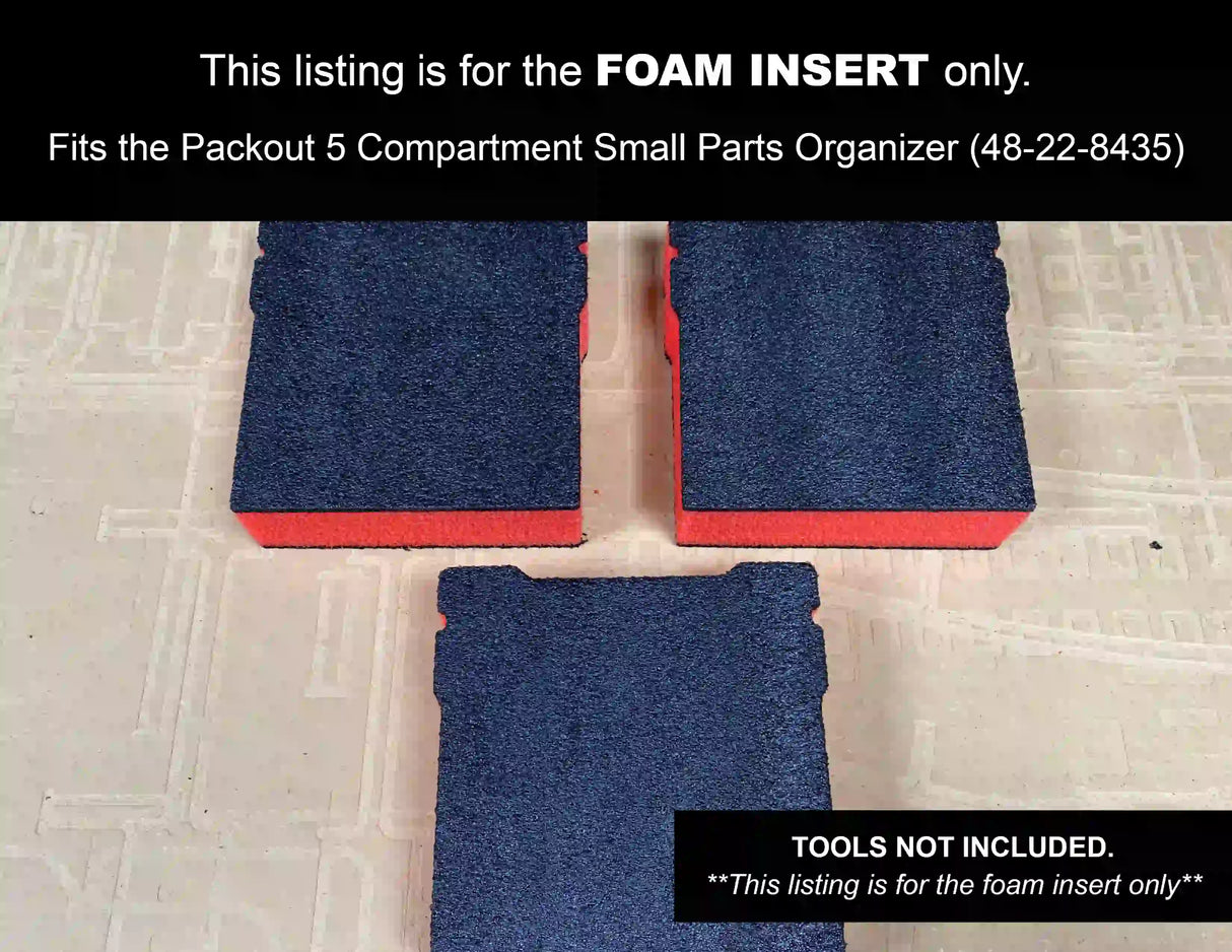 OVERSTOCK Kaizen Foam Inserts for Milwaukee Packouts - Tools/Case NOT Included