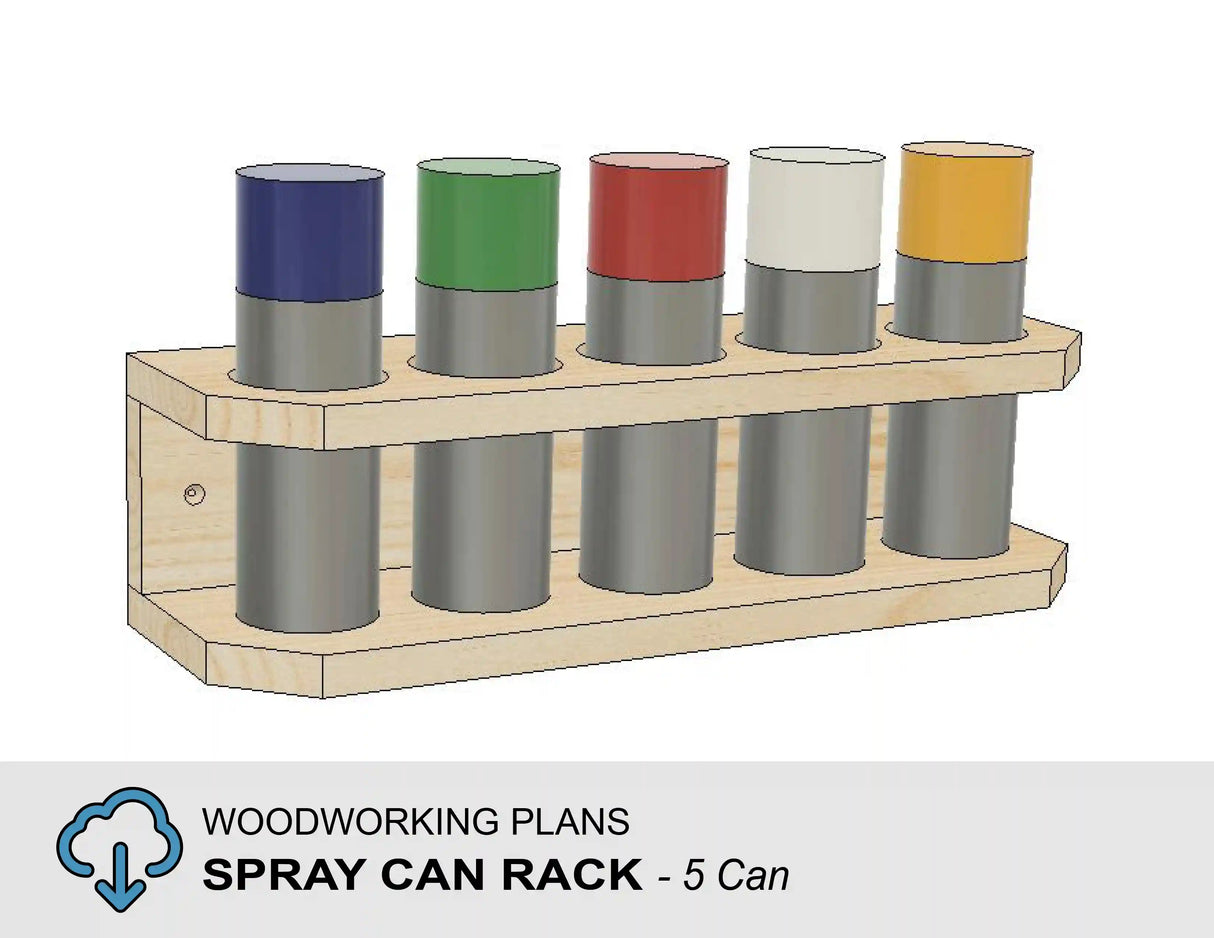 DIY Spray Paint Can Mini 5 Storage Rack Woodworking Plans