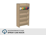 DIY Spray Paint Can Large 25 Can Storage Rack Woodworking Plans