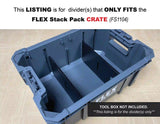 Divider for FLEX Stack Pack CRATE Tool Box - Tools/Case NOT Included