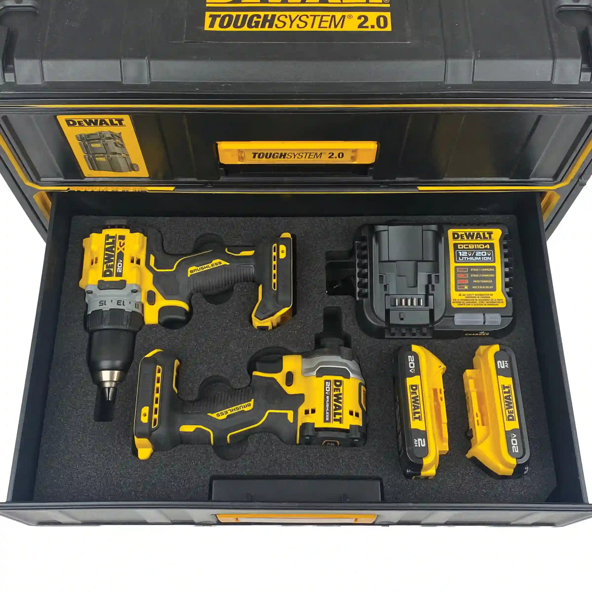 FOAM INSERT to store Dewalt Drill DCD800 and Impact DCF850 in a Dewalt 2 Drawer Tool Box - Tools/Box NOT Included