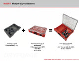 FOAM INSERT to store M12 Charger and Batteries in a Milwaukee Packout 11 Compartment Tool Box - Tools/Case NOT Included