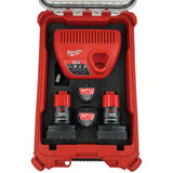 FOAM INSERT to store M12 Charger and M12 Batteries in a Milwaukee Packout 5 Compartment Small Parts Organizer - Tools/Case NOT Included