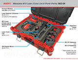 FOAM INSERT to store M12 Laser 3622-20 in a Milwaukee Packout Medium Tool Box - Tools/Case NOT Included