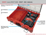 FOAM INSERT to store M12 Green 125ft Laser 3622-20 in a Milwaukee Packout 11 Compartment Tool Box - Tools/Case NOT Included