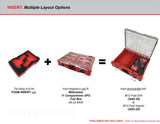 FOAM INSERT to store M12 Fuel Drill and Impact in a Milwaukee Packout 11 Compartment Tool Box - Tools/Case NOT Included