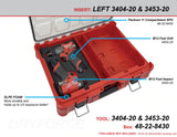 FOAM INSERT to store M12 Fuel Drill and Impact in a Milwaukee Packout 11 Compartment Tool Box - Tools/Case NOT Included