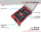 FOAM INSERT to store M12 Green Cross Line & 4 Points Laser 3624-20 in a Milwaukee Packout 5 Compartment spo - Tools/Case NOT Included