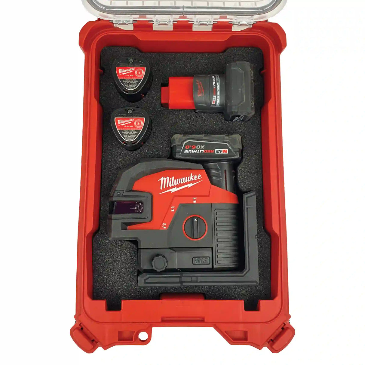 FOAM INSERT to store M12 Green Cross Line & 4 Points Laser 3624-20 in a Milwaukee Packout 5 Compartment spo - Tools/Case NOT Included