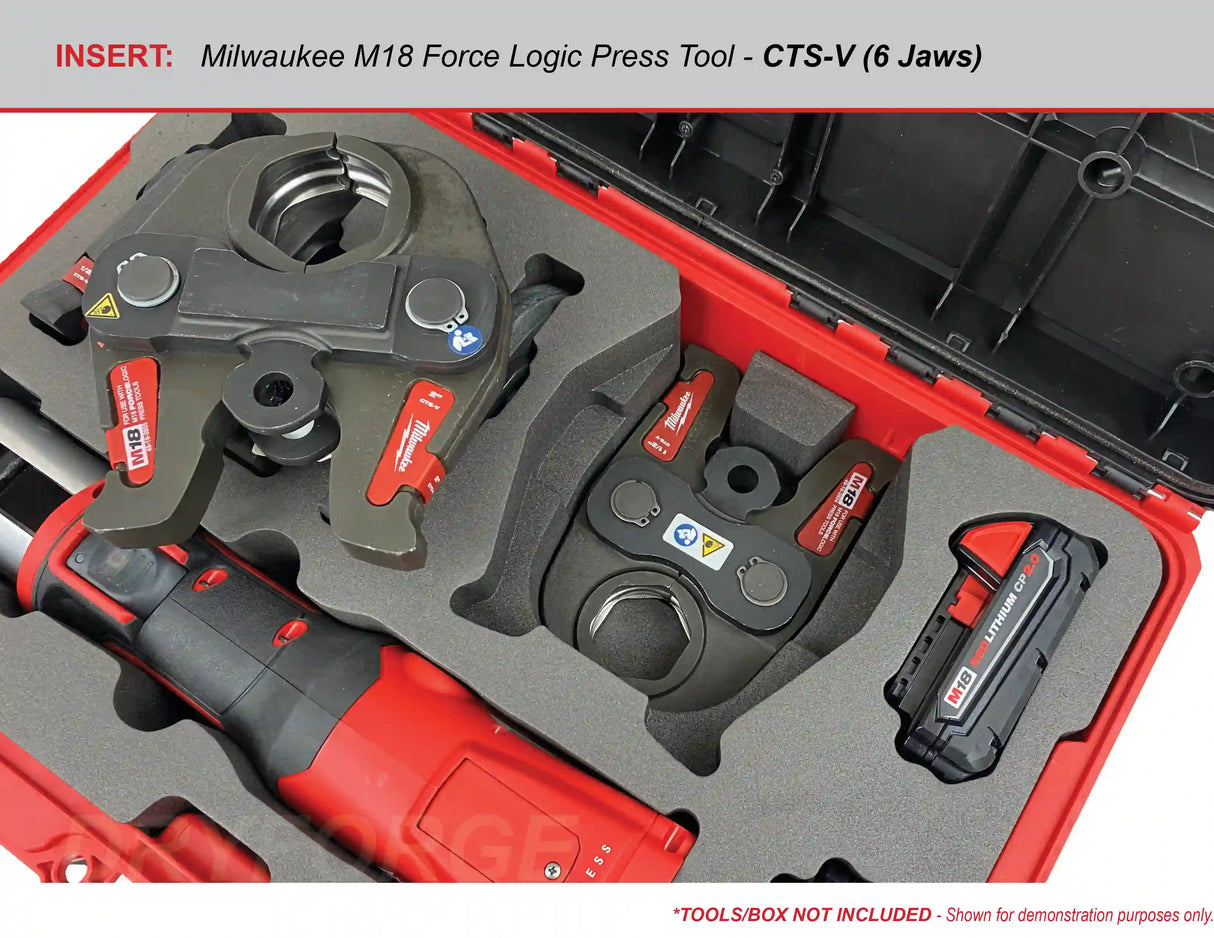 FOAM INSERT to store M18 Force Logic Press Tool in a Packout 16in Portable Tool Box - Tools/Case NOT Included