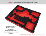 FOAM INSERT to store M18 Fuel Hackzall 2719-20 in a Milwaukee Packout 2 Drawer Tool Box - Tools/Case NOT Included