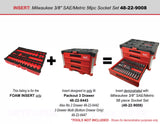 FOAM INSERT to store Milwaukee 56pc Socket Set 48-22-9008 in a Milwaukee Packout 3 Drawer Tool Box 48-22-8443 - Tools/Case NOT Included