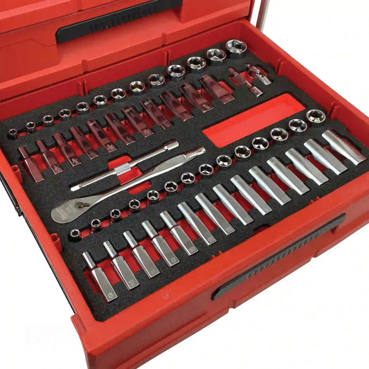 FOAM INSERT to store Milwaukee 56pc Socket Set 48-22-9008 in a Milwaukee Packout 3 Drawer Tool Box 48-22-8443 - Tools NOT Included