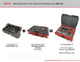 FOAM INSERT to store M12 10oz Caulk and Adhesive Gun 2441-20 in a Milwaukee Packout Medium Tool Box 48-22-8424 - Tools/Case NOT Included