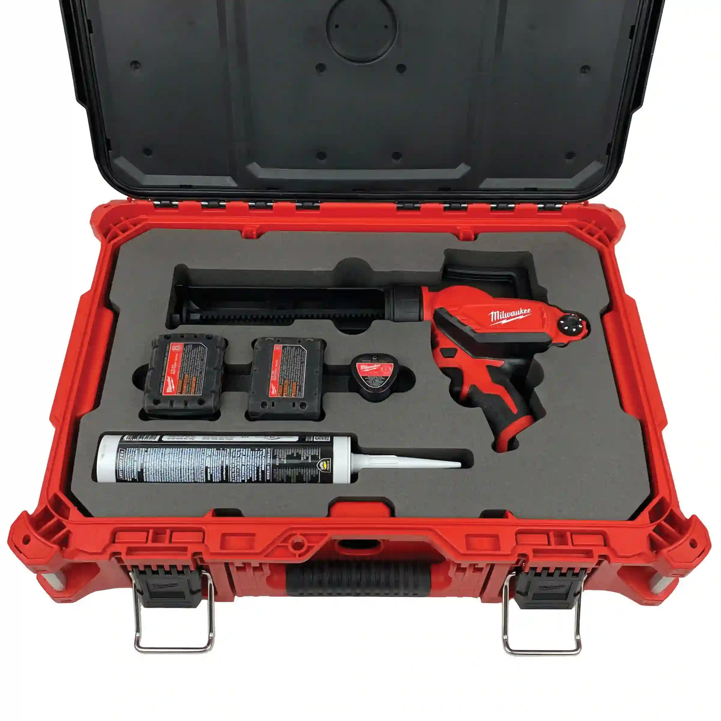 FOAM INSERT to store M12 10oz Caulk and Adhesive Gun 2441-20 in a Milwaukee Packout Medium Tool Box 48-22-8424 - Tools/Case NOT Included