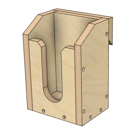 DIY french cleat disposable glove dispenser holder woodworking plans