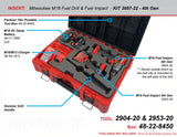 FOAM INSERT to store M18 Fuel Hammer Drill Impact Kit in a Milwaukee Packout 16in Portable Tool Box 48-22-8450 - Tools/Case NOT Included