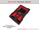 FOAM INSERT to store M12 Charger and Batteries in a Milwaukee Packout 11 Compartment Tool Box - Tools/Case NOT Included