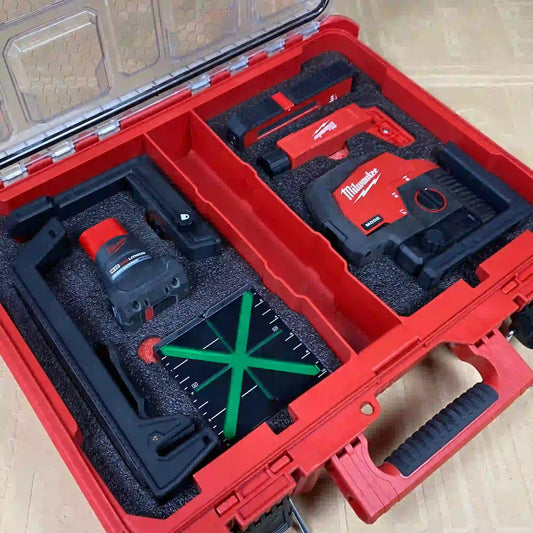 FOAM INSERT to store M12 Laser in a Milwaukee Packout 11 Compartment Tool Box - Tools/Case NOT Included