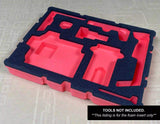 FOAM INSERT to store M12 Green 3 Plane Laser 3632-21 in a Milwaukee Packout 2 Drawer Tool Box - Tools/Case NOT Included