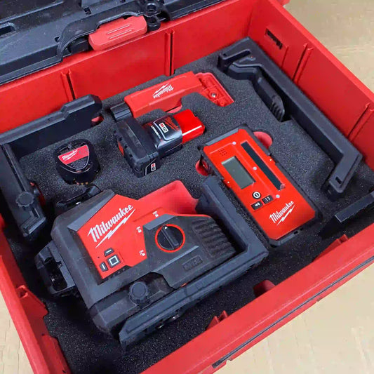 FOAM INSERT to store M12 Green 3 Plane Laser 3632-21 in a Milwaukee Packout 2 Drawer Tool Box - Tools NOT Included