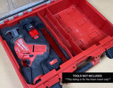 FOAM INSERT to store M12 Fuel Hackzall 2520-20 in a Milwaukee Packout 11 Compartment Tool Box- Tools/Case NOT Included