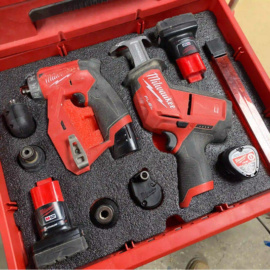 FOAM INSERT to store M12 Fuel Hackzall 2520-20 and Install Drill 4-1 2505-20 in a Milwaukee Packout 3 Drawer Tool Box - Tools NOT Included