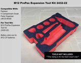 FOAM INSERT to store M12 ProPex Expansion Tool Kit in a Milwaukee Packout 5 Compartment Small Parts Organizer - Tools/Case NOT Included