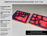 FOAM INSERT to store M18 Force Logic 10 Ton Knockout Kit 2676-22 in a Milwaukee Packout 2 Drawer Tool Box - Tools/Case NOT Included