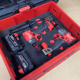 FOAM INSERT to store M18 Fuel Hammer Drill Impact Kit 3697-22 in a Milwaukee Packout 2 Drawer Tool Box - Tools/Case NOT Included