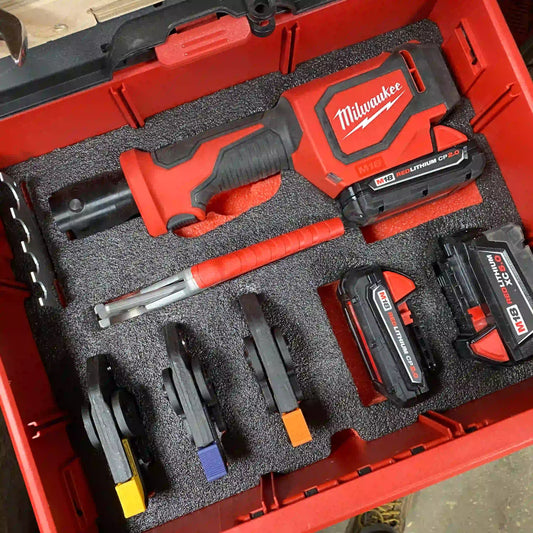 FOAM INSERT to store M18 Short Throw Press Tool Kit Pex or Viega Jaws 2674-22 in a Milwaukee Packout 2 Drawer Tool Box- Tools NOT Included