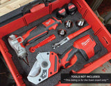 FOAM INSERT to store M12 ProPex Tool Kit and M12 pvc Pipe Shear 2470-20 in a Milwaukee Packout 2 Drawer Tool Box - Tools/Case NOT Included