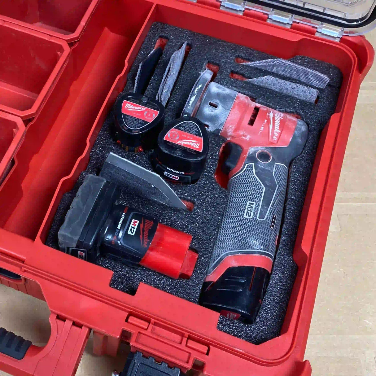 FOAM INSERT to store M12 Orbital Sander in a Milwaukee Packout 11 Compartment Tool Box - Tools/Case NOT Included