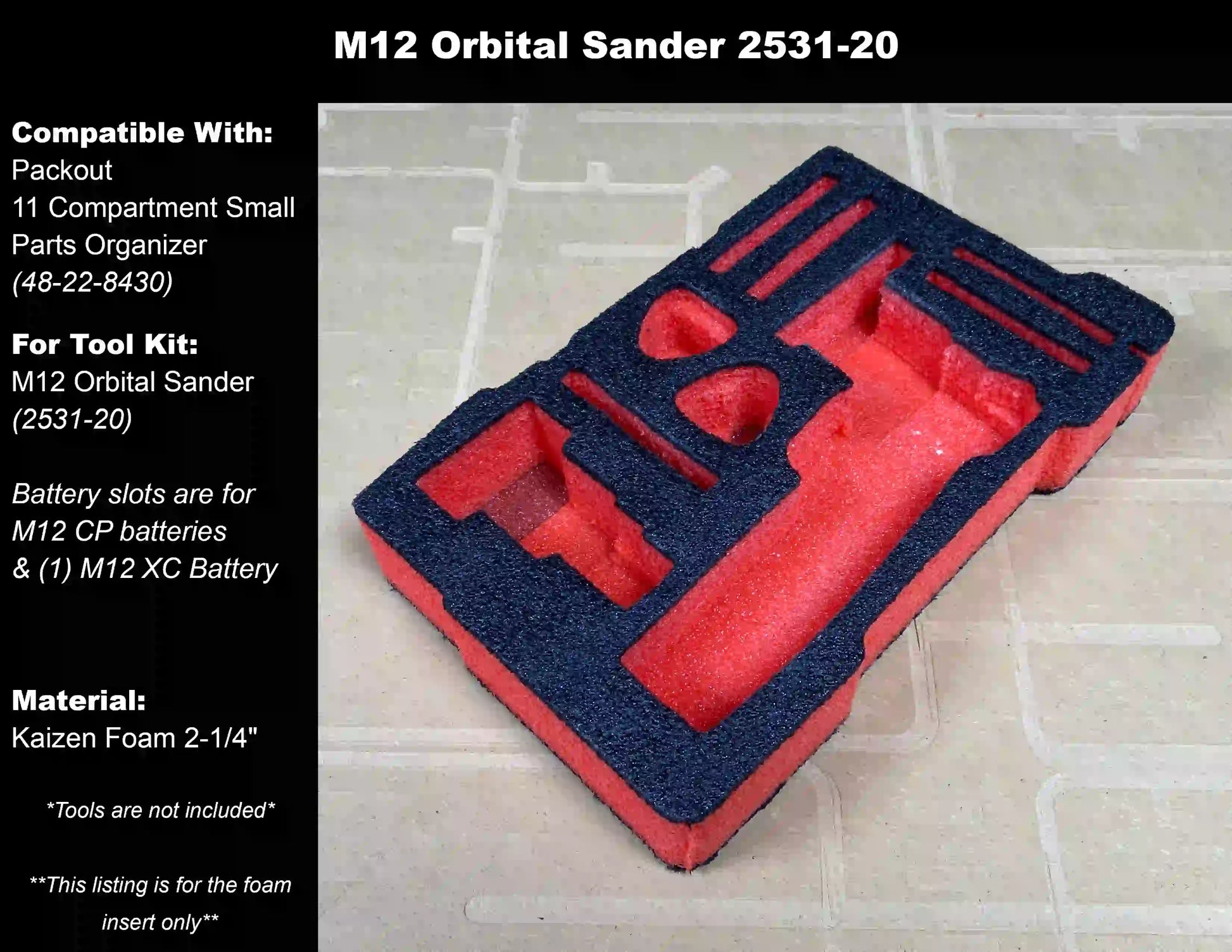M12 Straight Die Grinder Ultimate Organization Kit - Drawers - print3d  inserts