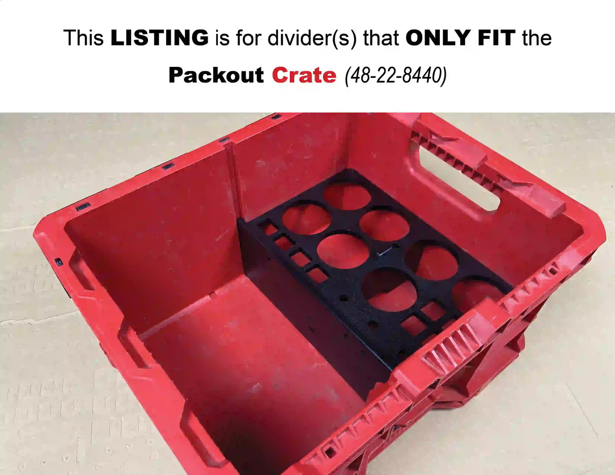 Packout Crate CTO Can Tool Organizer for Milwaukee Packout Crate - Tools/Case NOT Included