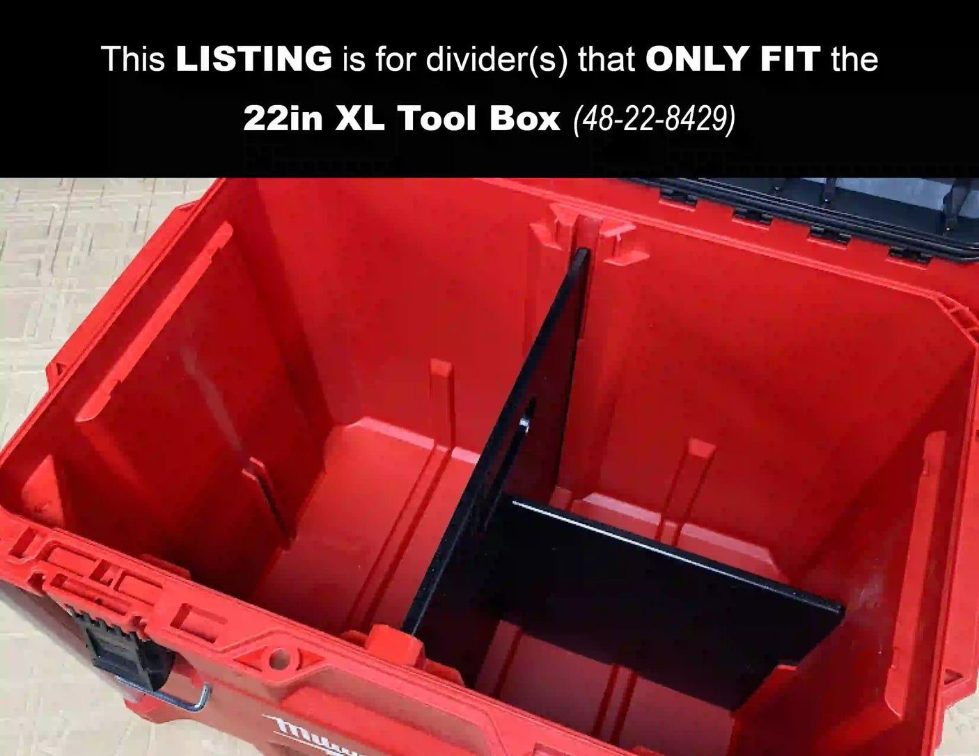 Packout 22in XL Tool Box Divider - Packout XL Divider Mod - Tools/Case NOT Included