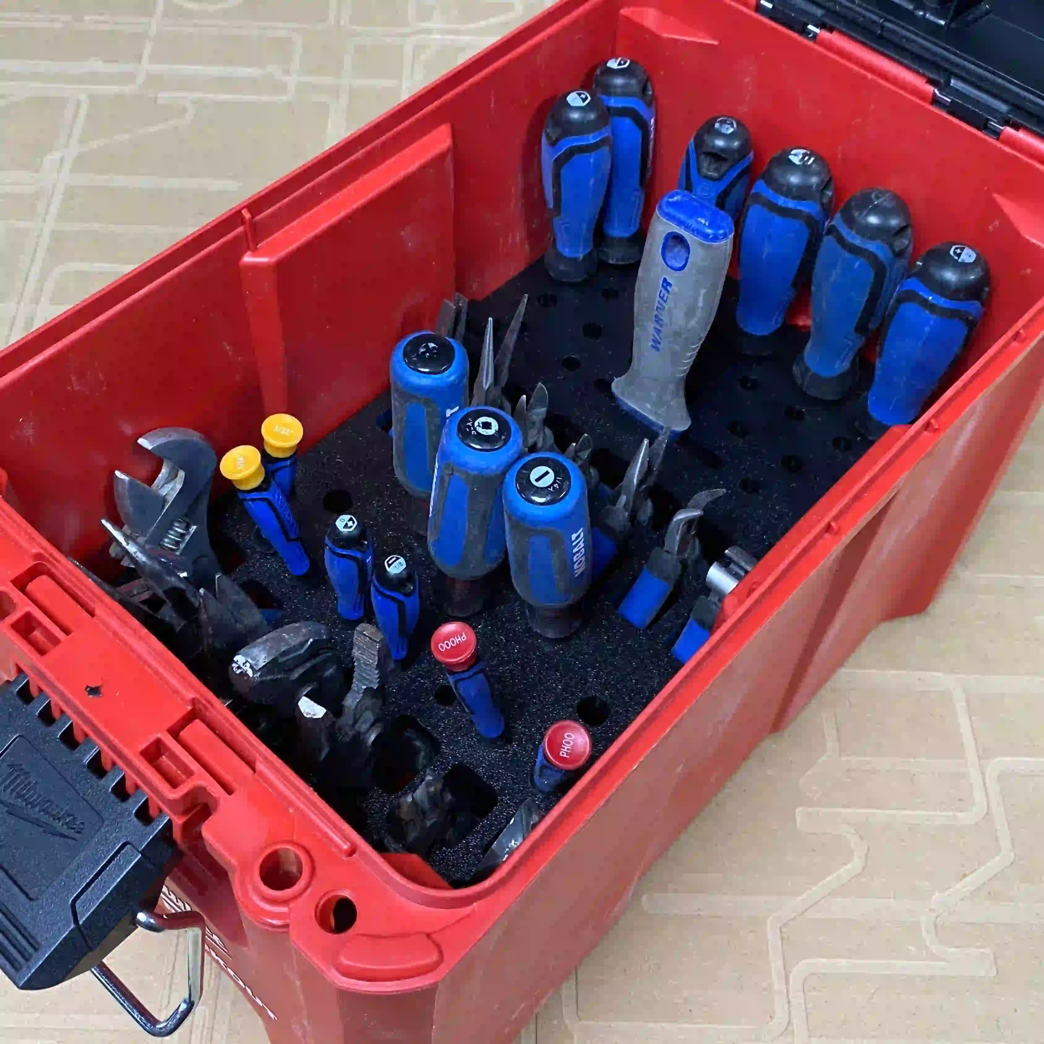 Compact Tools Storage Hand Tool Organizer Insert for Milwaukee Packout 10in Compact Tool Box ...