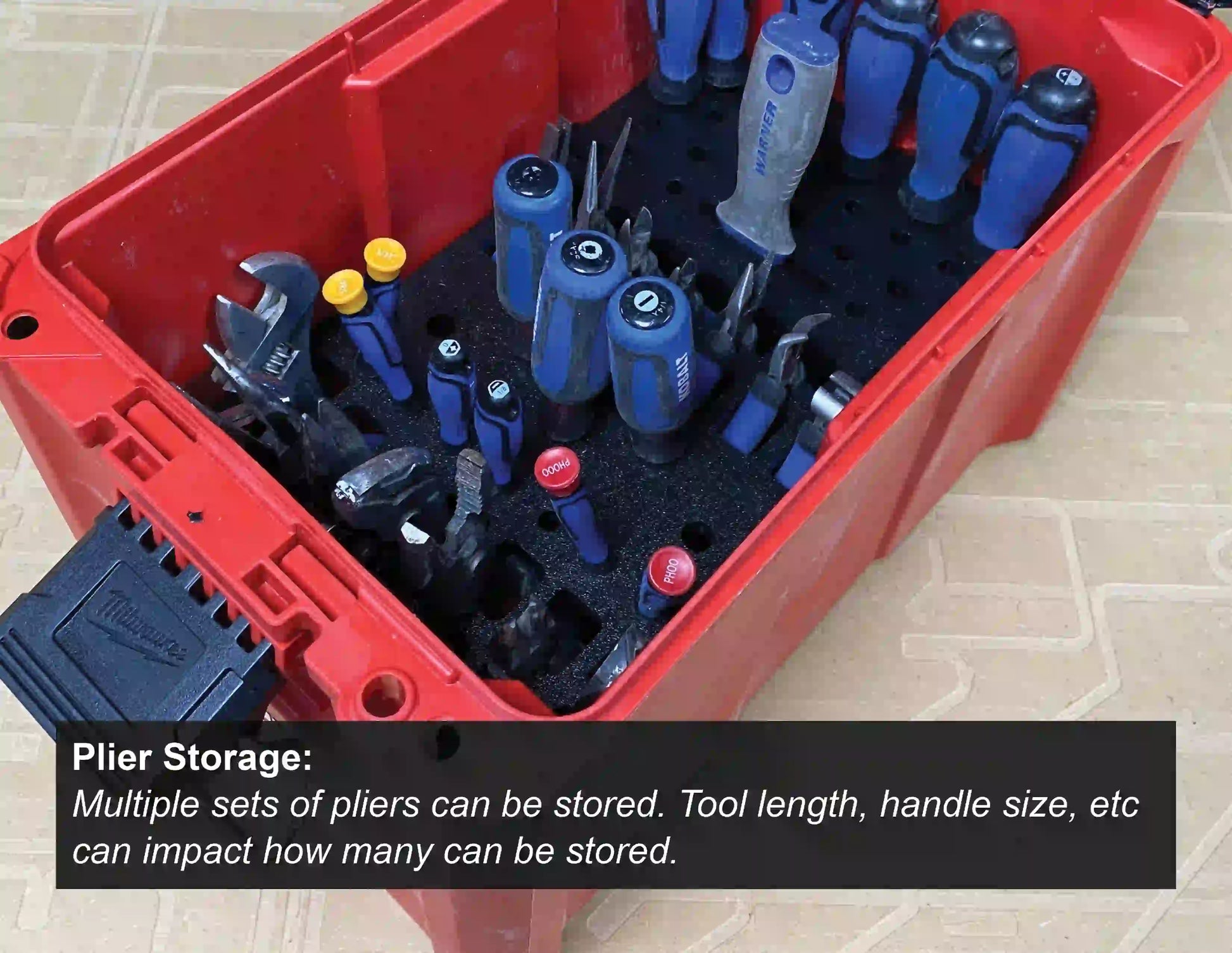 Hand Tool Organizer Insert for Milwaukee Packout 10in Compact Tool